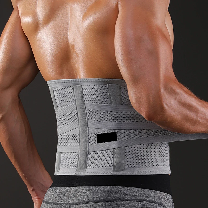 Verchoo Back Pain Support Lumbar Waist Trimmers Grey Anti-skid Waist Back Pain Support