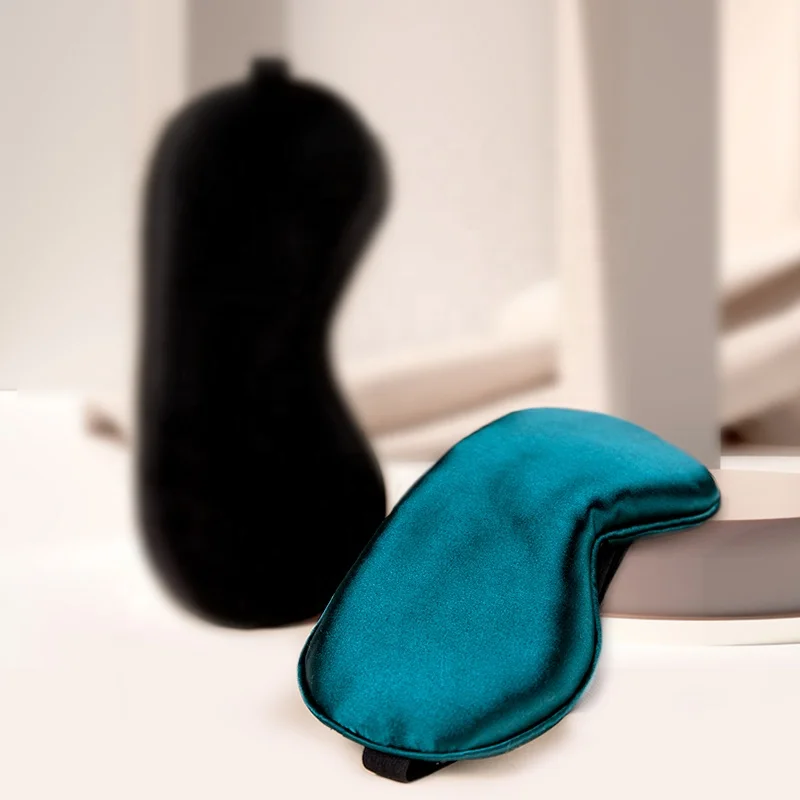 Satin Silk Sleep Eye Mask Blindfold Soft Eye Cover Eyeshade OEM Regular Opp Bag Packaging 11 Colors Eye Mask