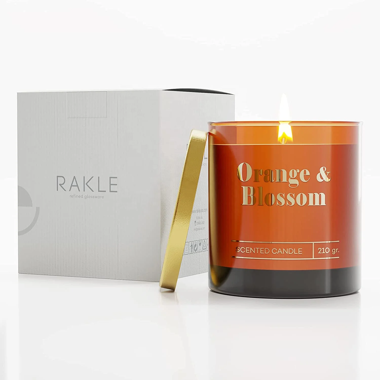 Luxury Private Label Custom Scented Soy Wax Jar Candles With Lids Yellow Candle Jars