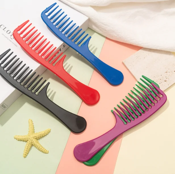 Anti-static hair comb No knot is not easy to break portable household spare ribs comb long hair conditioner plastic comb