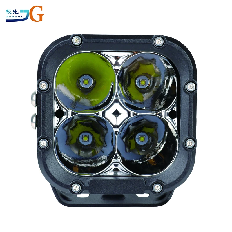 5 Inch Spot Amber Light Led 40w Square Brightness Off Road Top Roof Driving Lights for Tractor Heavy Duty Working Light
