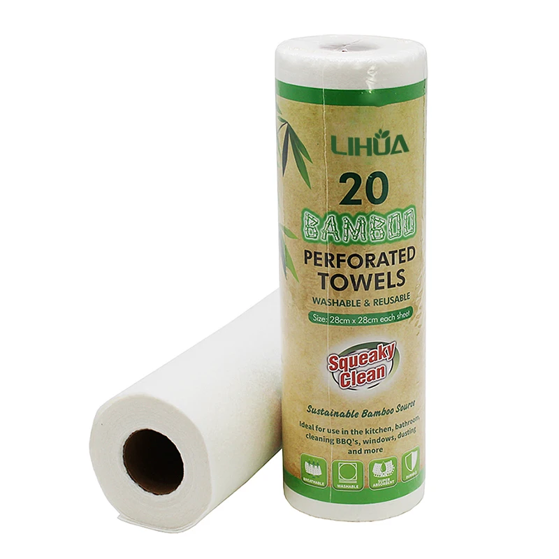 Экологически чистые полотенца из бамбука и вискозы, кухонное полотенце, многоразовое бамбуковое бумажное полотенце
