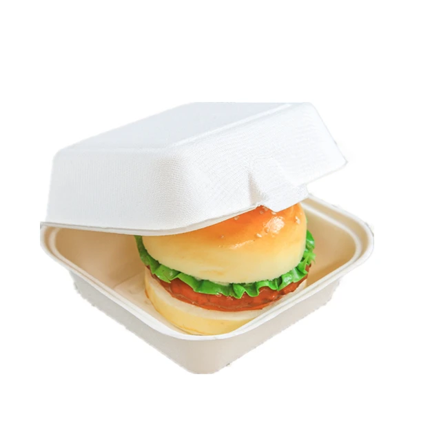Good Quality Biodegradable Food Trays  Bagasse Disposable Supermarket Fruit Tray Paper