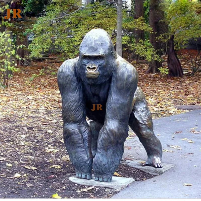 Large Size King Kong Decorative Bronze Gorilla Statue Animal Sculpture