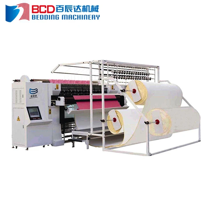High machine work speed computerized multi-needle chain stitch quilting sewing machine