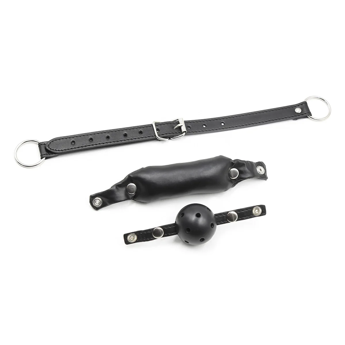 SM Sex Toys Soft Bones Gag Black Hollow Ball  Removable Dual Purpose Adult Mouth Gag Couple Flirting Tools Drooling Ball Gag