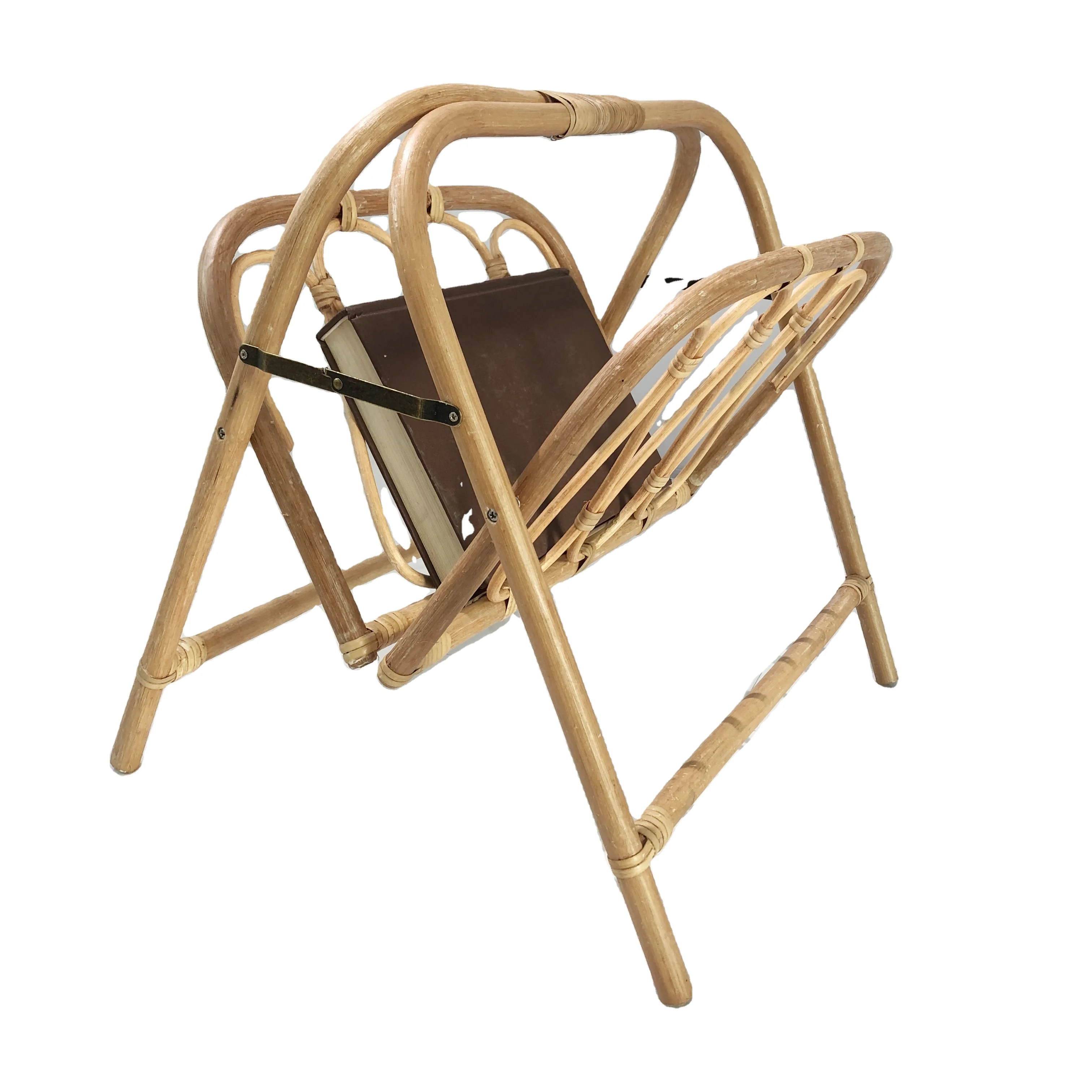  Contemporary household hand-woven rattan floor folding magazine