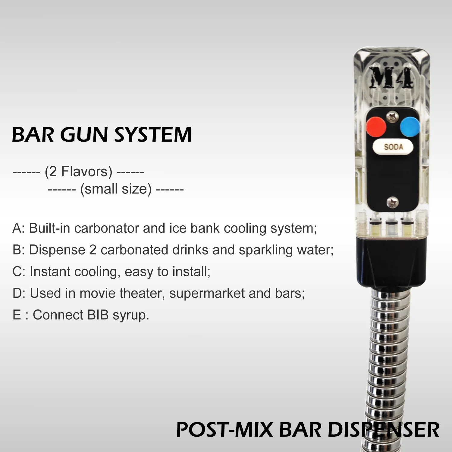 Wunder-bar soda gun system with remote chiller popular for party gathering