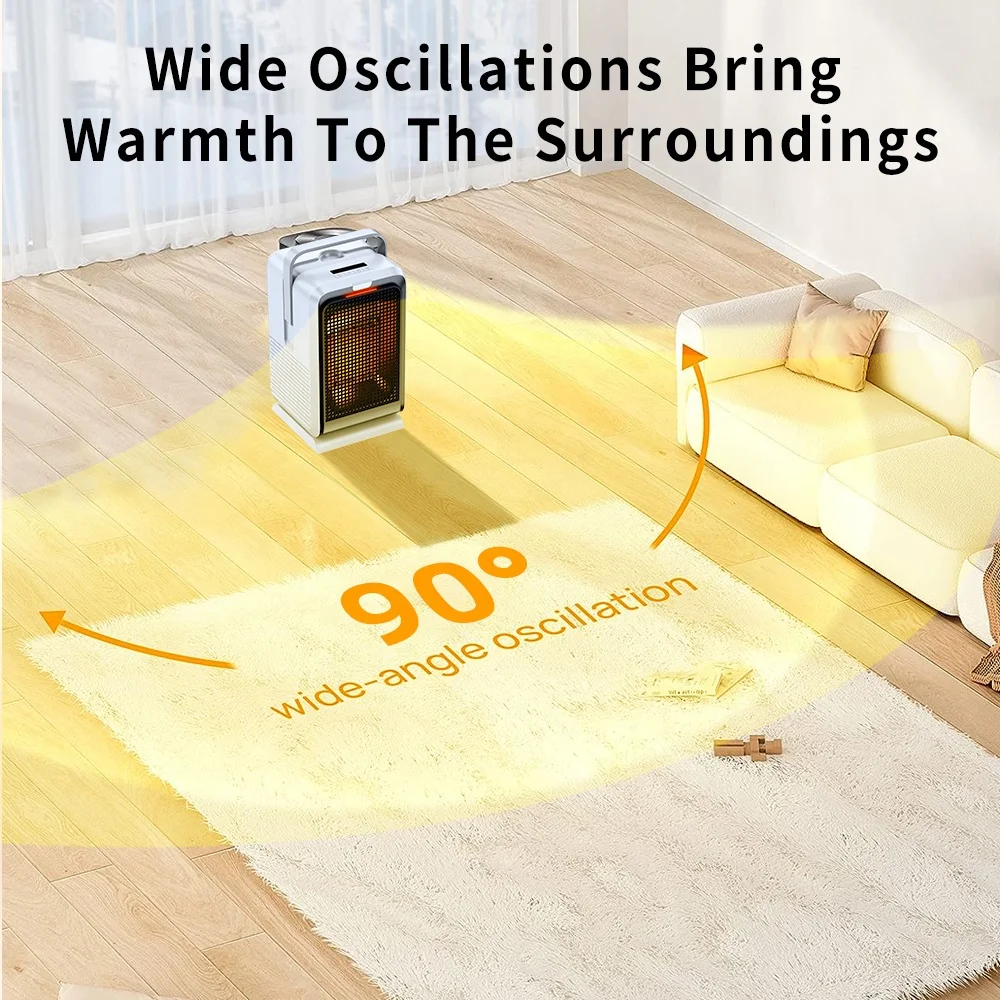 1000W Powerful Warm Blower Remote Controlled Desktop heater Small PTC Ceramic Portable Home ECO Energy Saving Desk Fan Heaters