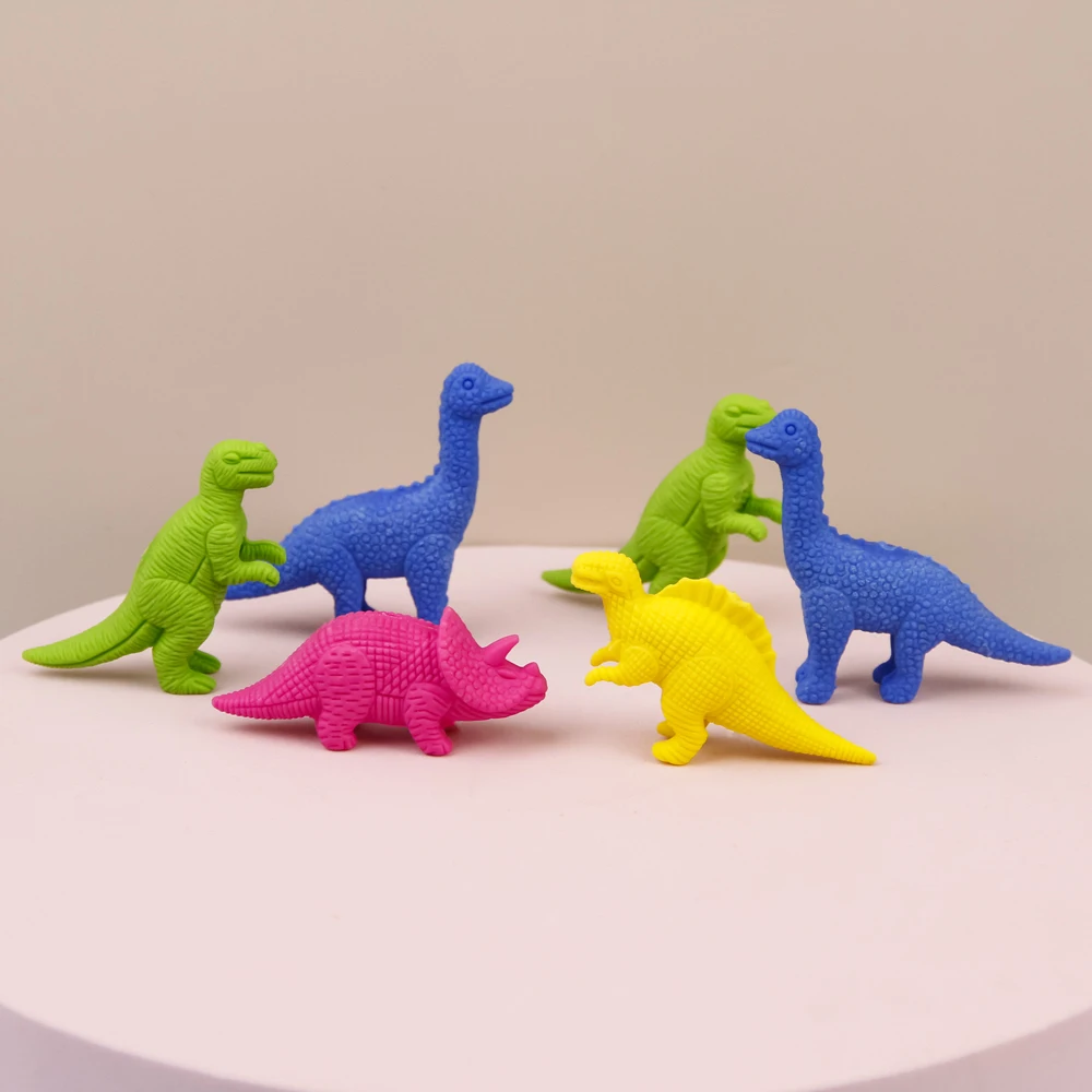 New Style Promotional Animal Figurine Eraser 3D Skull Eraser Dinosaur Shaped Eraser Toys For Kids
