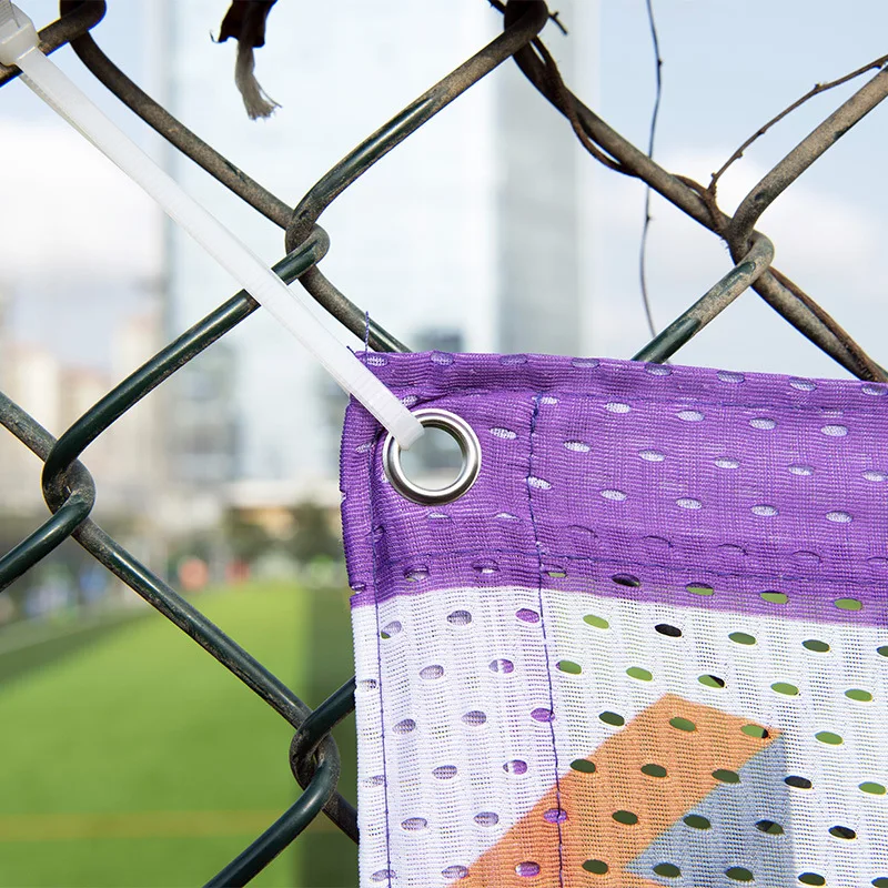 Custom Full Color PVC Outdoor Hanging Wall Sport Event Advertising Vinyl Banner with Double Sided Printing Mesh Fence Banner