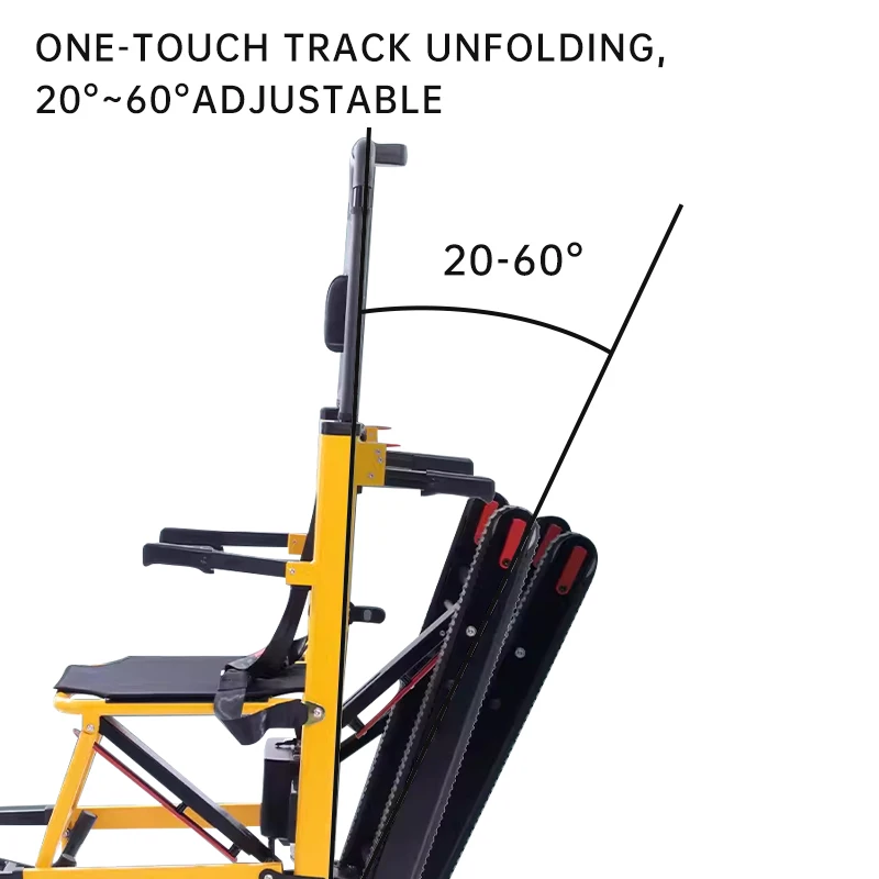 Aluminum alloy folding electric stair climbing wheelchair Light Four Wheel Disabled Electric Wheelchair climbing stair