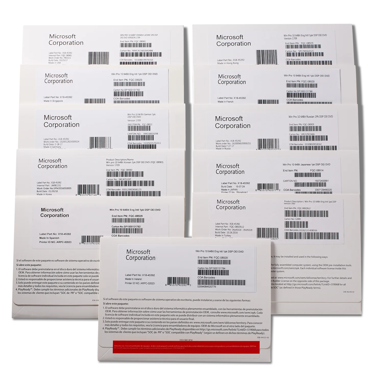 
Multi-Language Original Windows 10 Pro Activation Key Code Win 10 Professional Operating System computer Software 