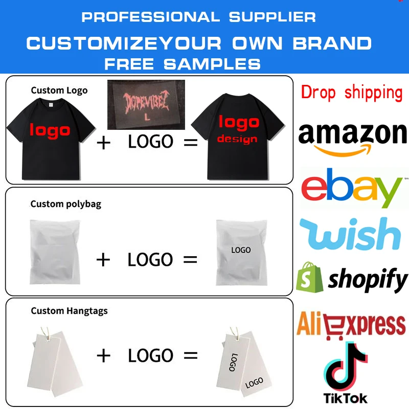 Wholesale Oversized Drop Shoulder T-shirt Mens Blank Heavyweight Tshirt Custom Printing Men T Shirts high quality t shirt