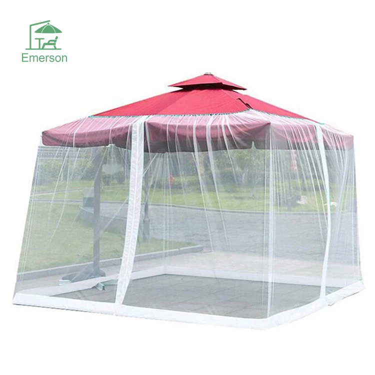 EMERSON Outdoor  Polyester Material Zipper Door Parasol Mosquito Net Garden Foldable Parasol Mosquito Net