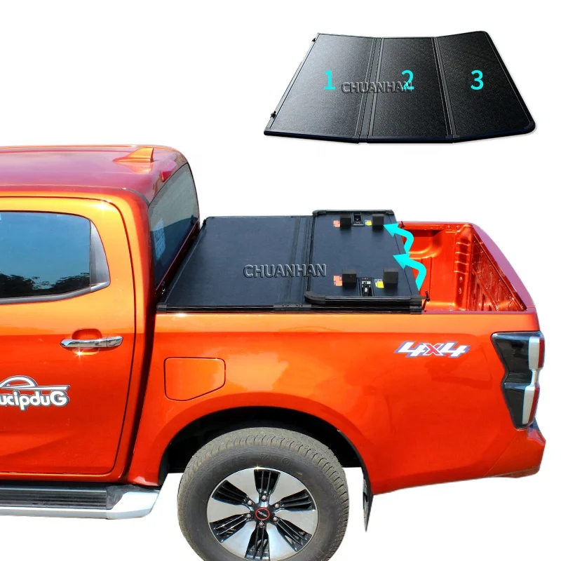 pickup truck bed tonneau cover hard tri fold tonneau cover hilux for ranger triton l200 chevrolet silverado