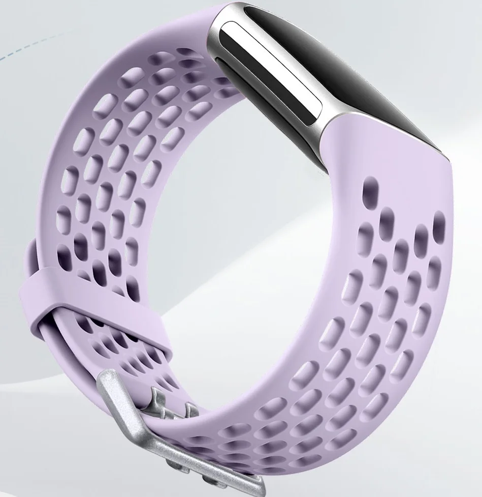 New arrival Breathable Wrist Band Silicone Sport Waterproof Watch Band For Rubber Watch Strap Fitbit Charge 5