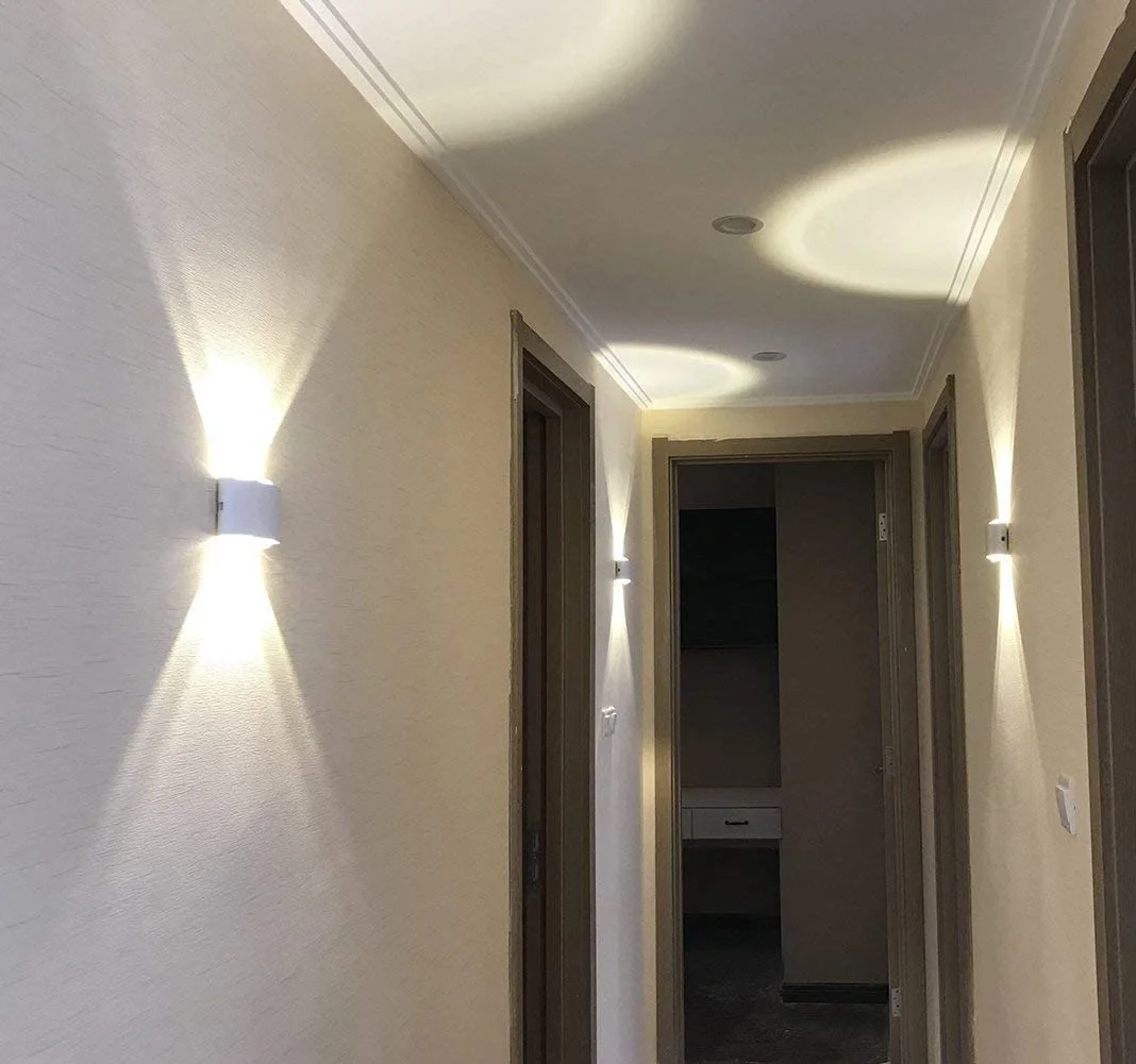 Customized Color Temperature 2w 4w 6w 8w 10w 12w Modern Ip65 Waterproof ABS Outdoor Light Led Up And Down Wall Light