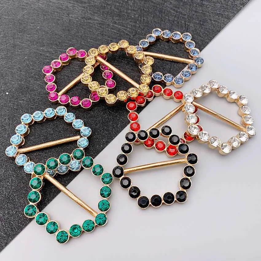 2020 Fancy design apparel metal buckle Rhinestone buckle hexagon designer rhinestone buckle for clothing for bag