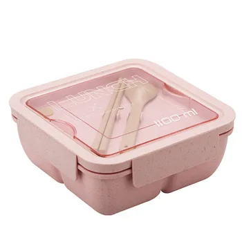 Microwavable Bento Boxs  Wheat Straw Lunch Box for Kids Portable Lunch Box Tiffin