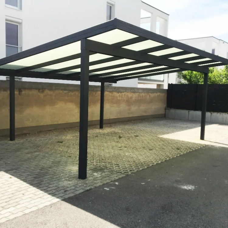 High Quality Sunshade Solid Polycarbonate Ceiling Carport Aluminium Frame Garage Canopy For Outdoor