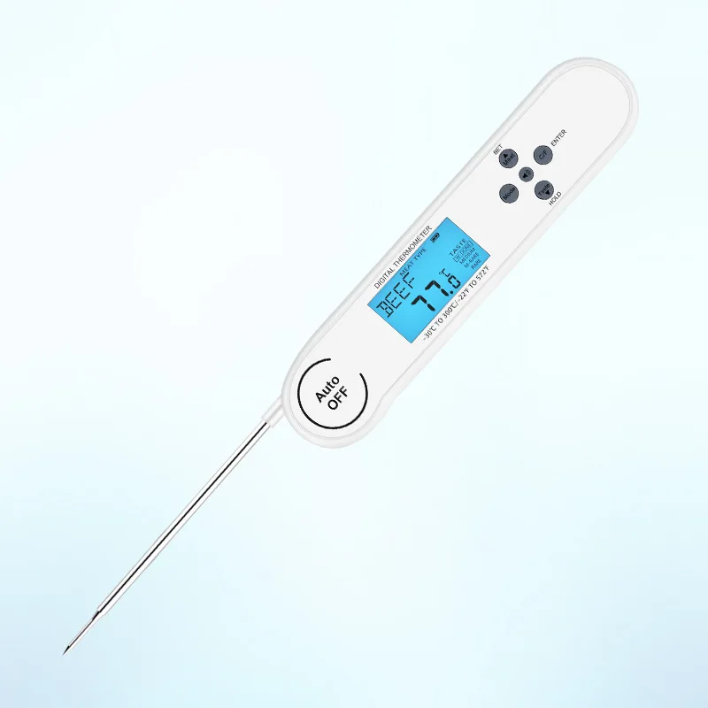 Hot Sale Digital Cooking Meat Thermometer with Waterproof LCD Display and Kitchen BBQ Alarm Clock Temperature Function