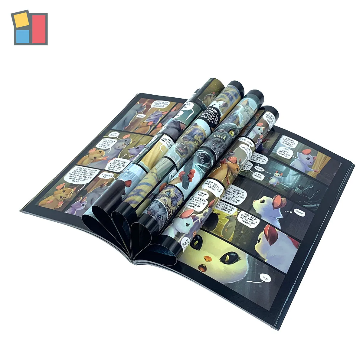 Full Color Factory Children Comic Book Printing Perfect Binding Story Color Softcover Print Book