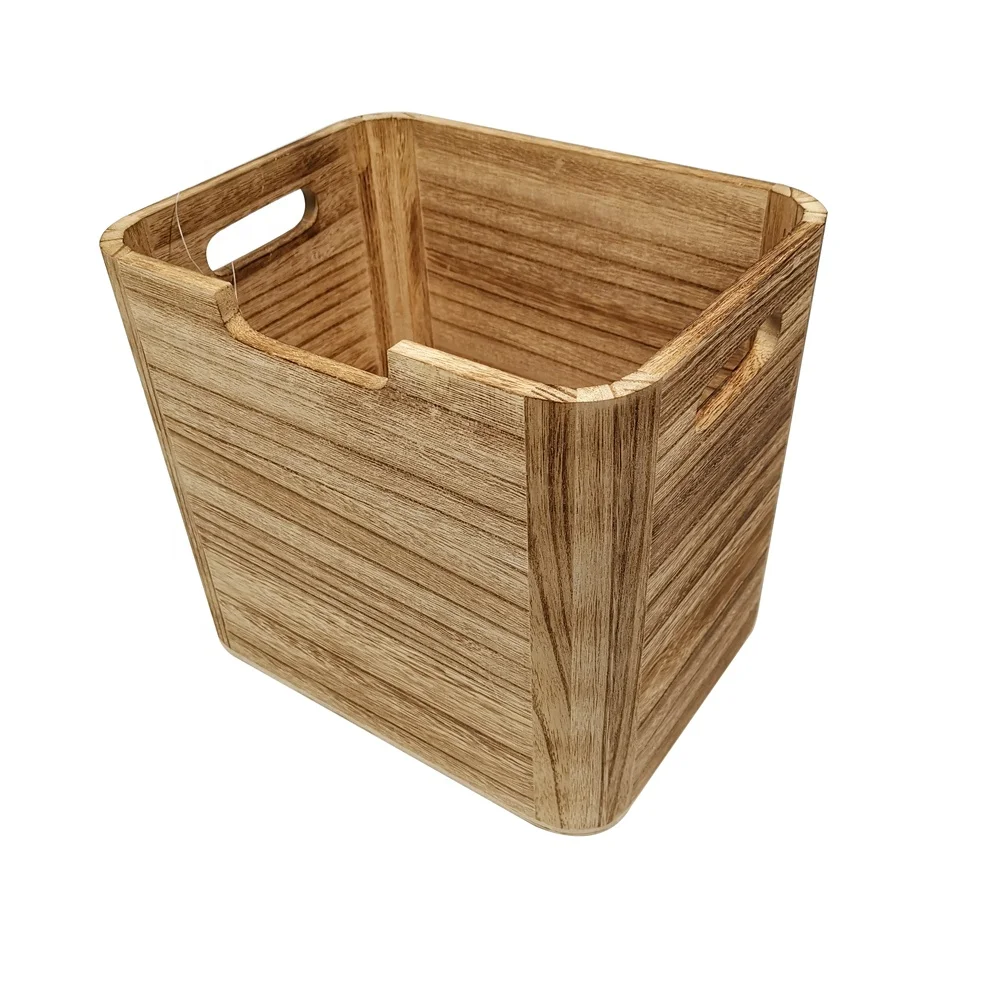 Cheap solid wood storage box with logo OEM customised