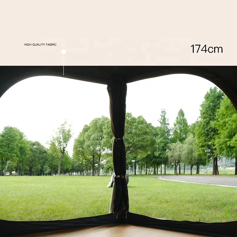 Large Space Anti-UV Outdoor Tents Hexagonal Double Layer Waterproof  Camp Tent For 4-6 Person Hiking Garden