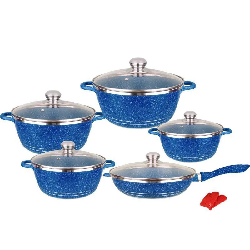 Made In China High Quality 12 Pcs Kitchen Non Stick Cookware Set For Home Use