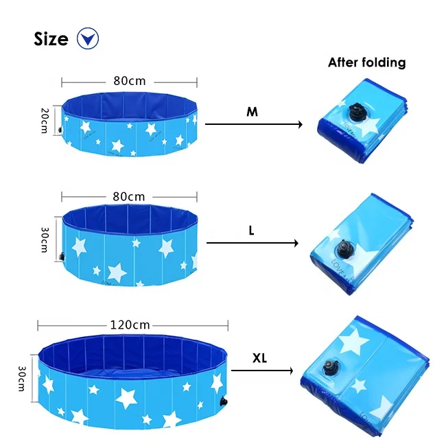 Wholesale folding dog bath tub swimming pool outdoor pvc portable pet dog pool