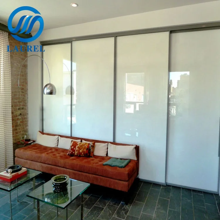 Office smart glass wall switchable film partition doors meeting room tempered laminated glass