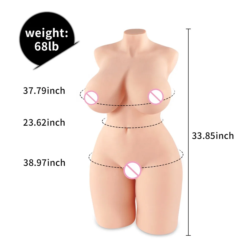 XISE Mona Half Body Sex Doll Artificial Pocket Pussy and Vagina Sex Toy for Adult Love Doll with Skeleton for Male Masturbator