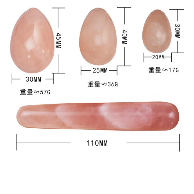 4PCS Sexy Natural Rock Stone Gemstone Rose Quartz Amethyst Aventurine Crystal Vaginal Massage Yoni Egg