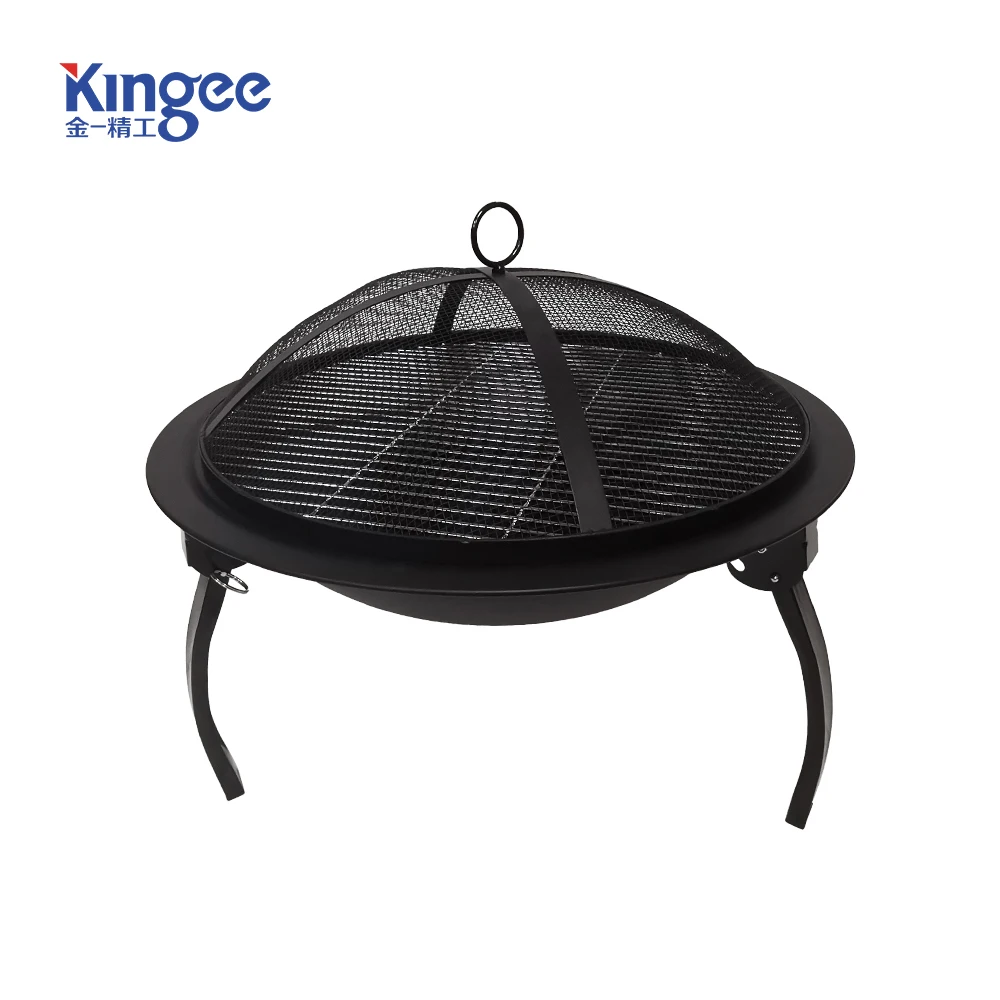 Portable 21.5 Inch 3 Feet Outdoor Foldable Fire Pit Charcoal Barbecue Grill