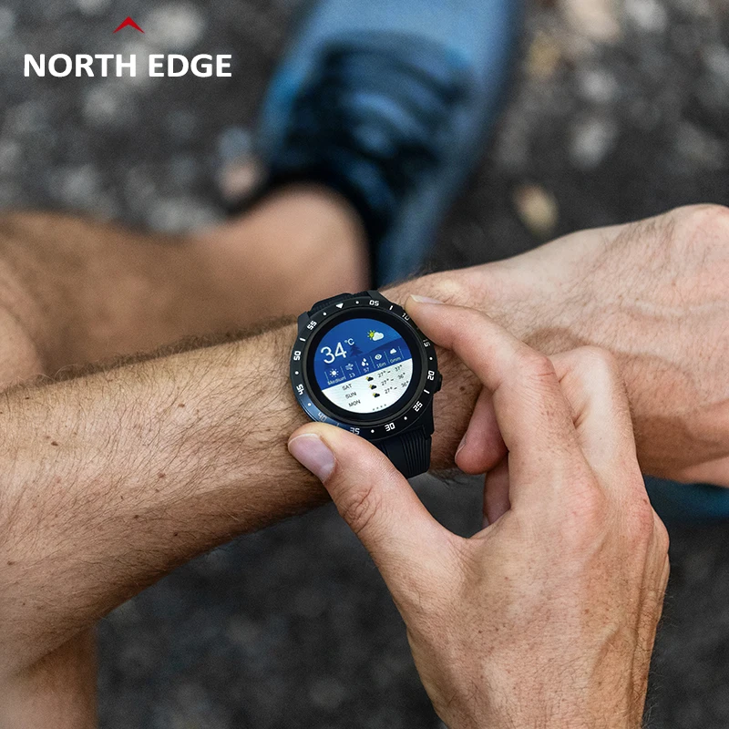 NEW NORTH EDGE Smart Sports Health Watch GPS Blood Pressure Heart Rate Altitude Air Pressure Compass BT Phone Smart Watch