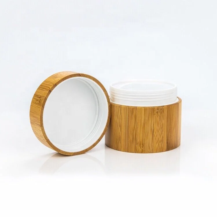 Bamboo jar with PP inner 100g 150g 200g 250g for cosmetic packaging