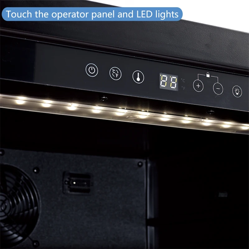 Best-Selling 24 Inches French Stainless Steel Double Glass Door Silluette Beverage Wine Cooler