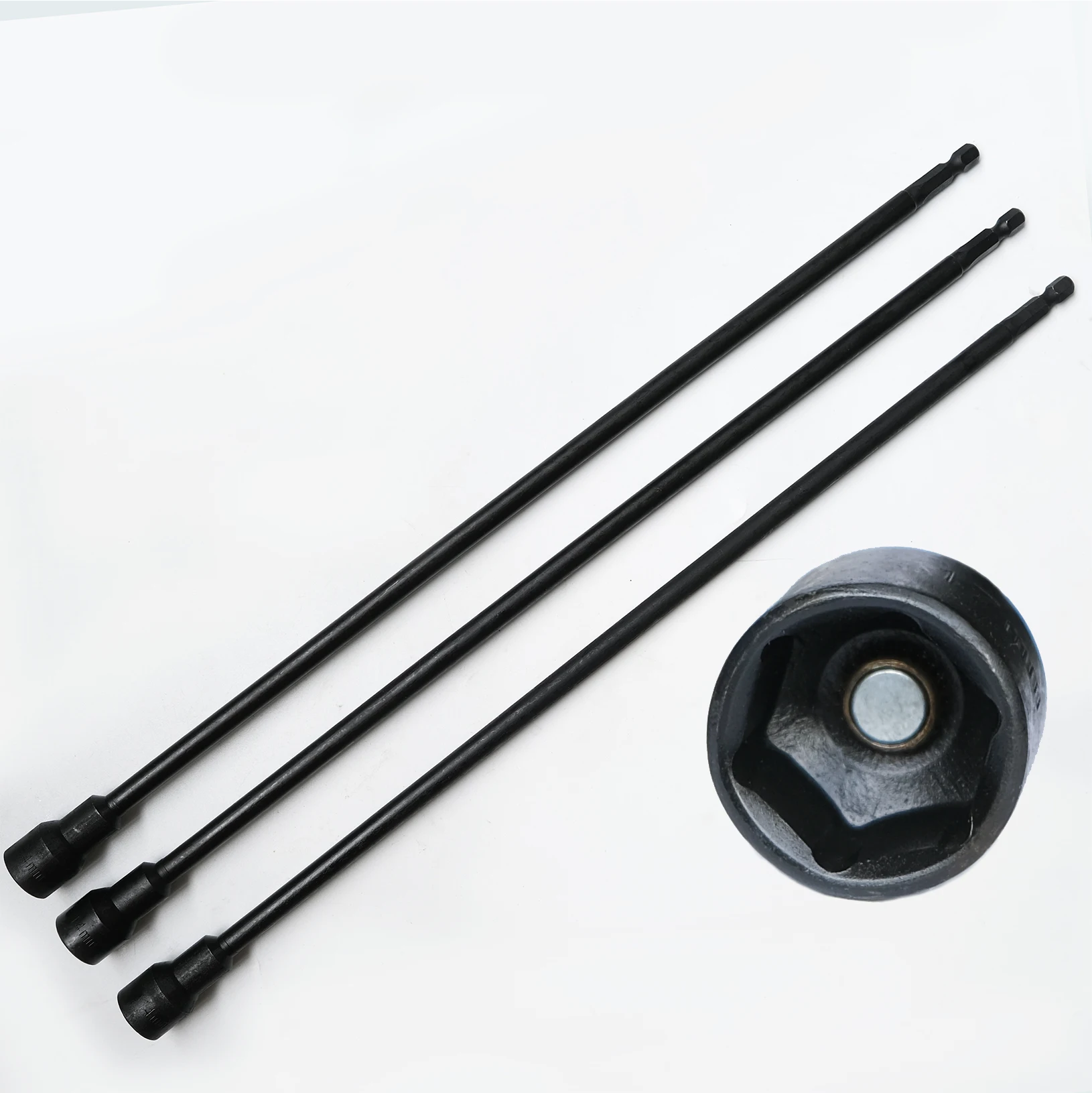 400MM Black Hexagon End Socket Drive Impact Nut Setter Nut Driver Bit Set