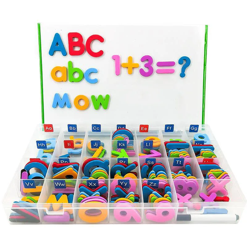 EVA foam letters and numbers with writing board Fridge Magnet toys set for kids Magnetic Arabic Alphabet
