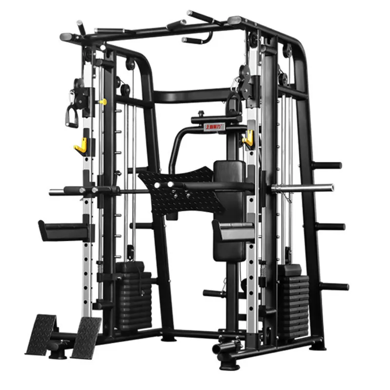 
Home Use Gym Machine Multi-Function Smith Machine With Sover Machine, Power Rack, Rawing Machine and Leg Press Machine 