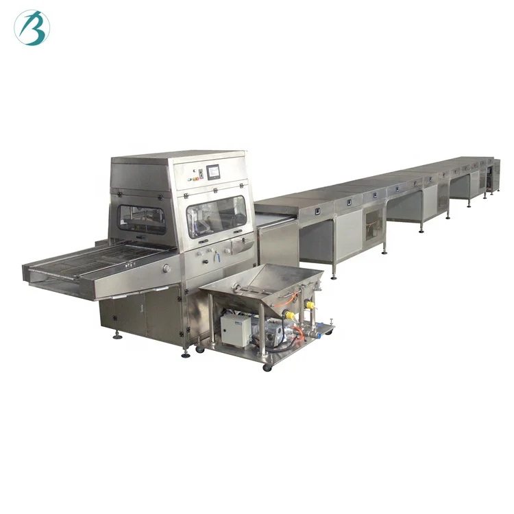commercial automatic Chocolate enrobing machine for wafer biscuit