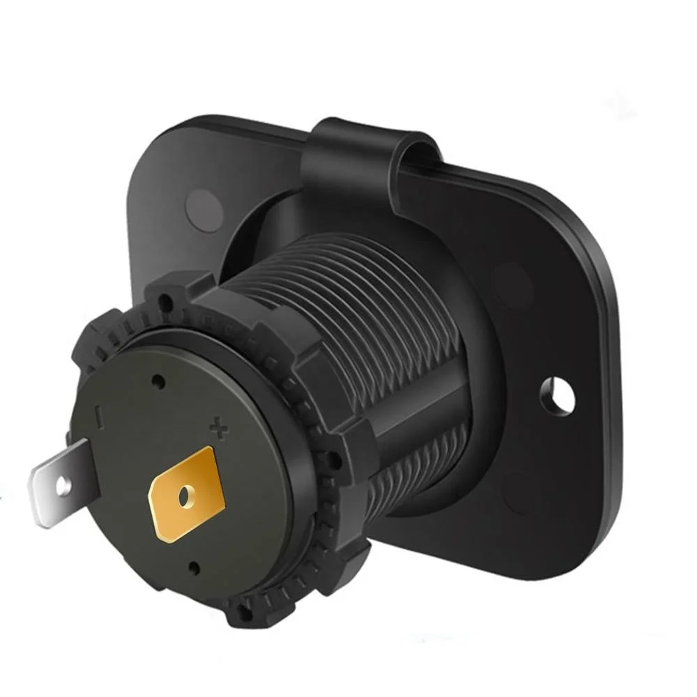 Amomd Single Face Plates Marine and Car USB Socket Charger Port 4.8A LED Waterproof Dual Port Fast Charge