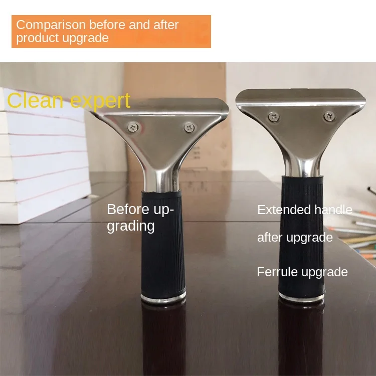 2022 new product tools stainless steel window squeegee glass wiper squeegee cleaner window scraper with holder and rubber strip