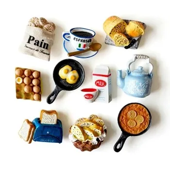 3D Магнитные наклейки на холодильник, магнит на холодильник, персонализированные креативные Мультяшные милые украшения для хлеба из крабов, коллекция кастрюль и чайников