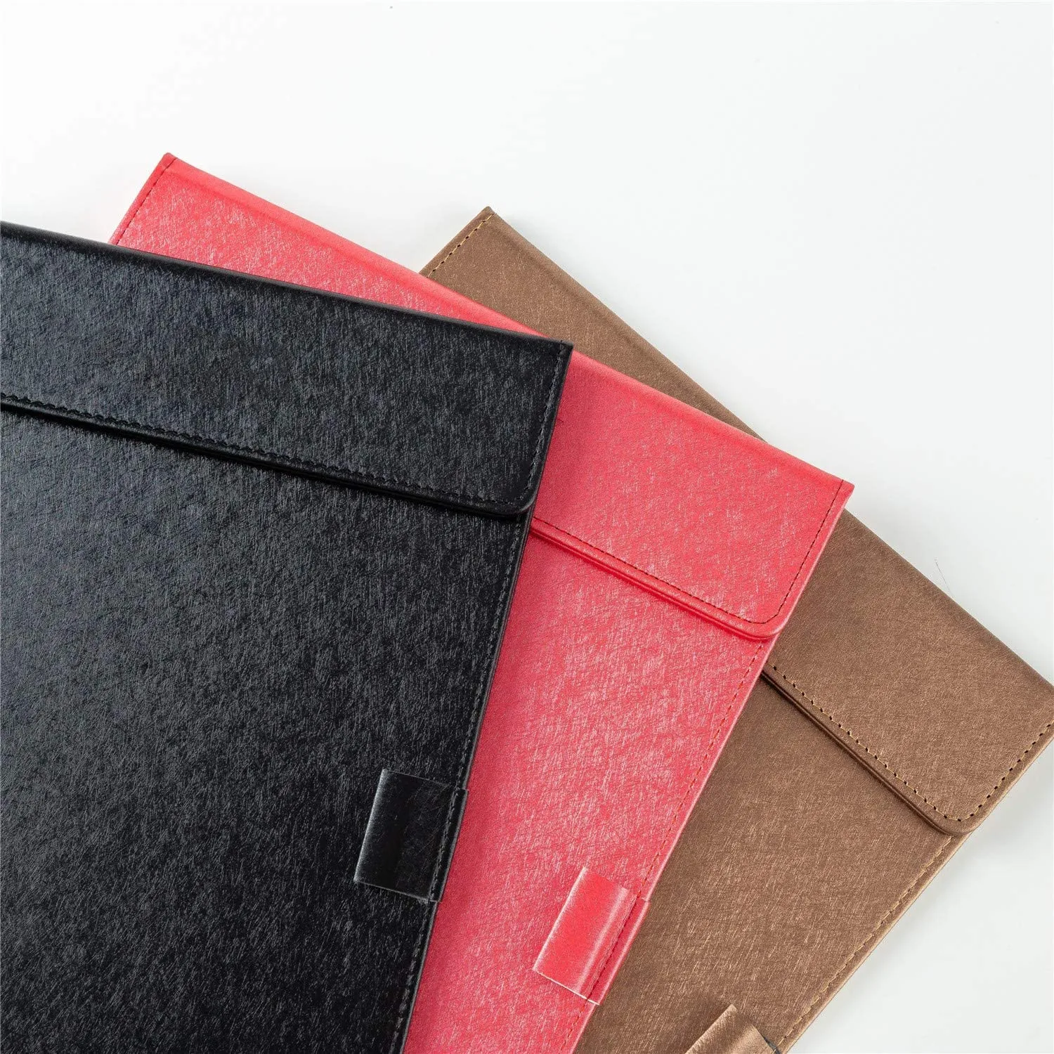 High Quality Customized Size Folders Documents File Folder Custom Pu Leather Cover Business Clipboard