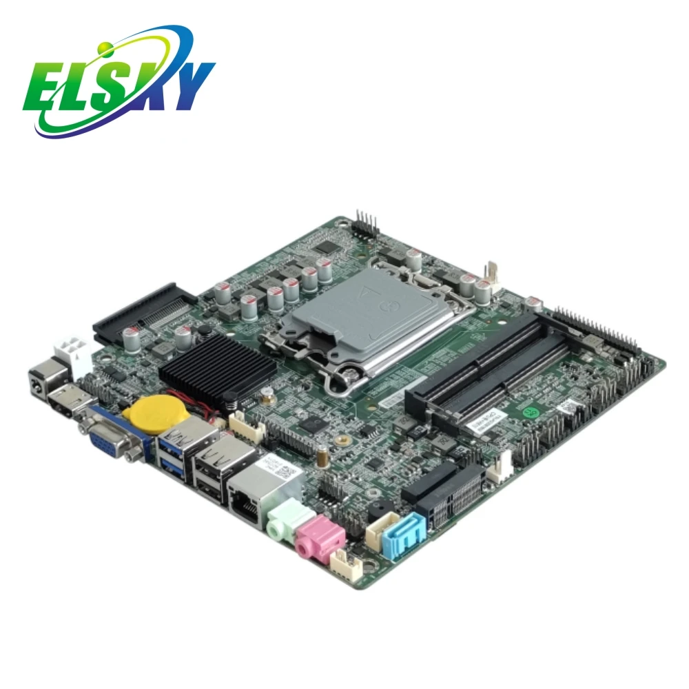 Новый продукт ELSKY Core i5 14gen Mini itx материнская плата H610 plus PCI-Ex4 2 * DDR4 RAM LGA1700 RS232 COM Linux система