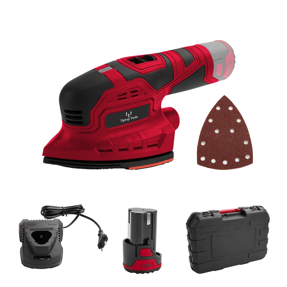 Hot Sale 12v Li-ion Battery Power Rechargeable Cordless Electric Delta Mouse Detail Wood Sander With Dust Bag