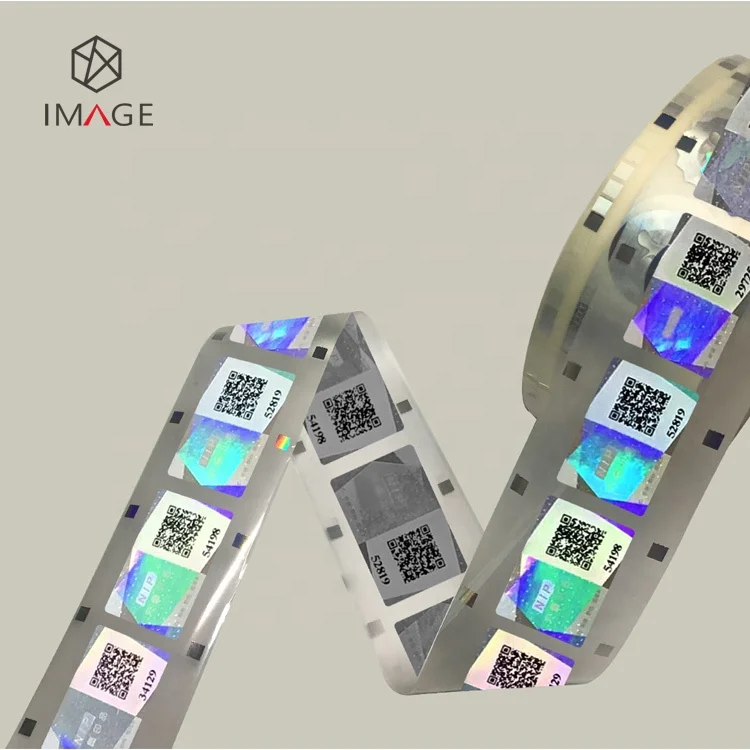 Holographic QR Code Anti-counterfeiting Sticker for Packaging Seal