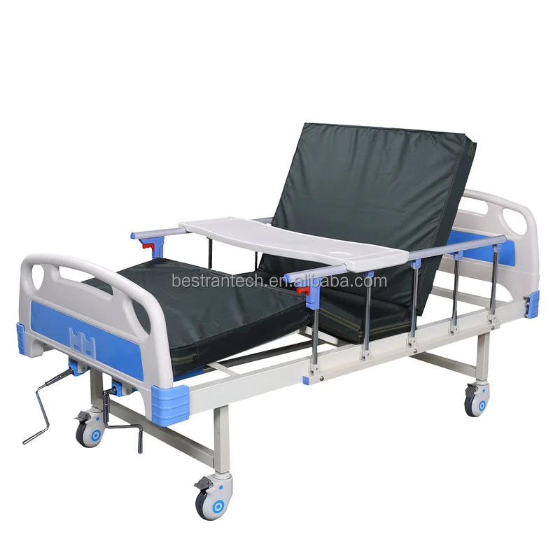 BT-AM128 Medical furniture modern antique iron three function manual 3 crank hospital bed